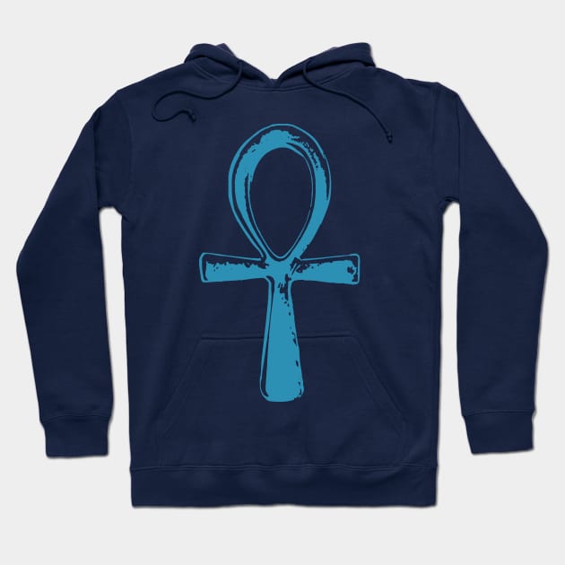 Ankh - blue Hoodie by PharaohCloset